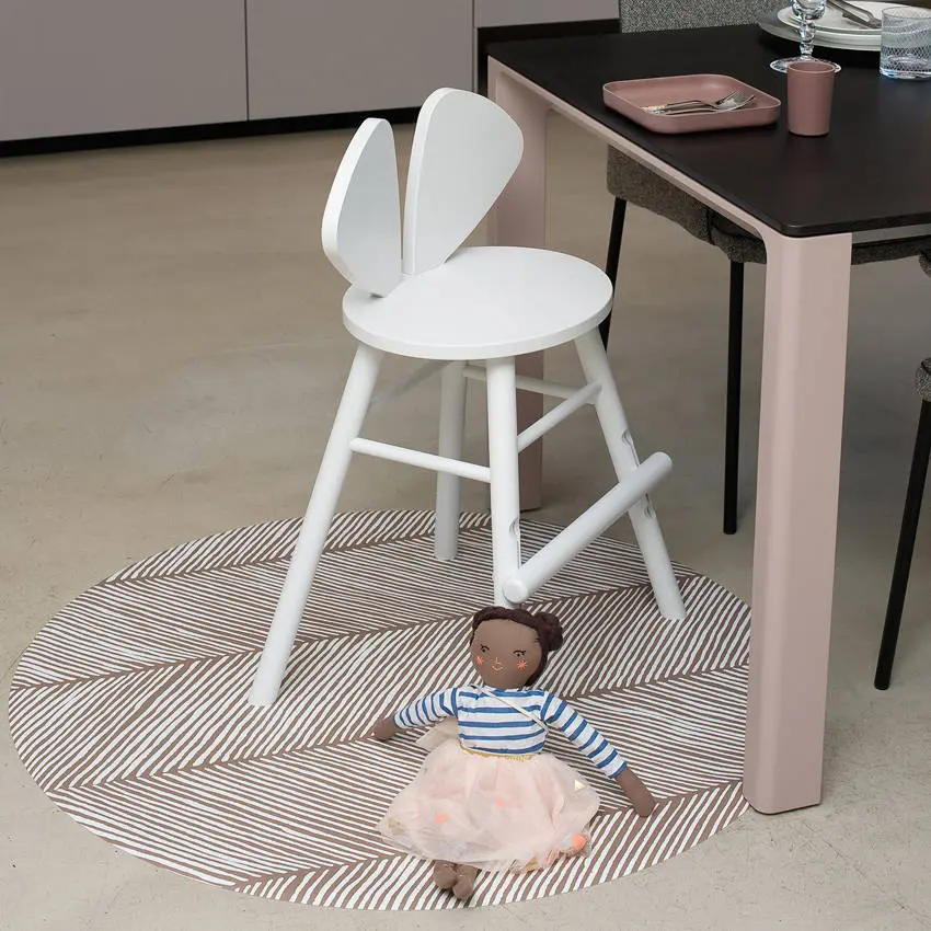 Knoeimat, Clean Wean Mat, Sandy Lines Tan van Toddlekind - My Little Carpet