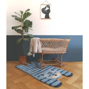 Wollen Vloerkleed Blue Tiger van Nattiot - My Little Carpet