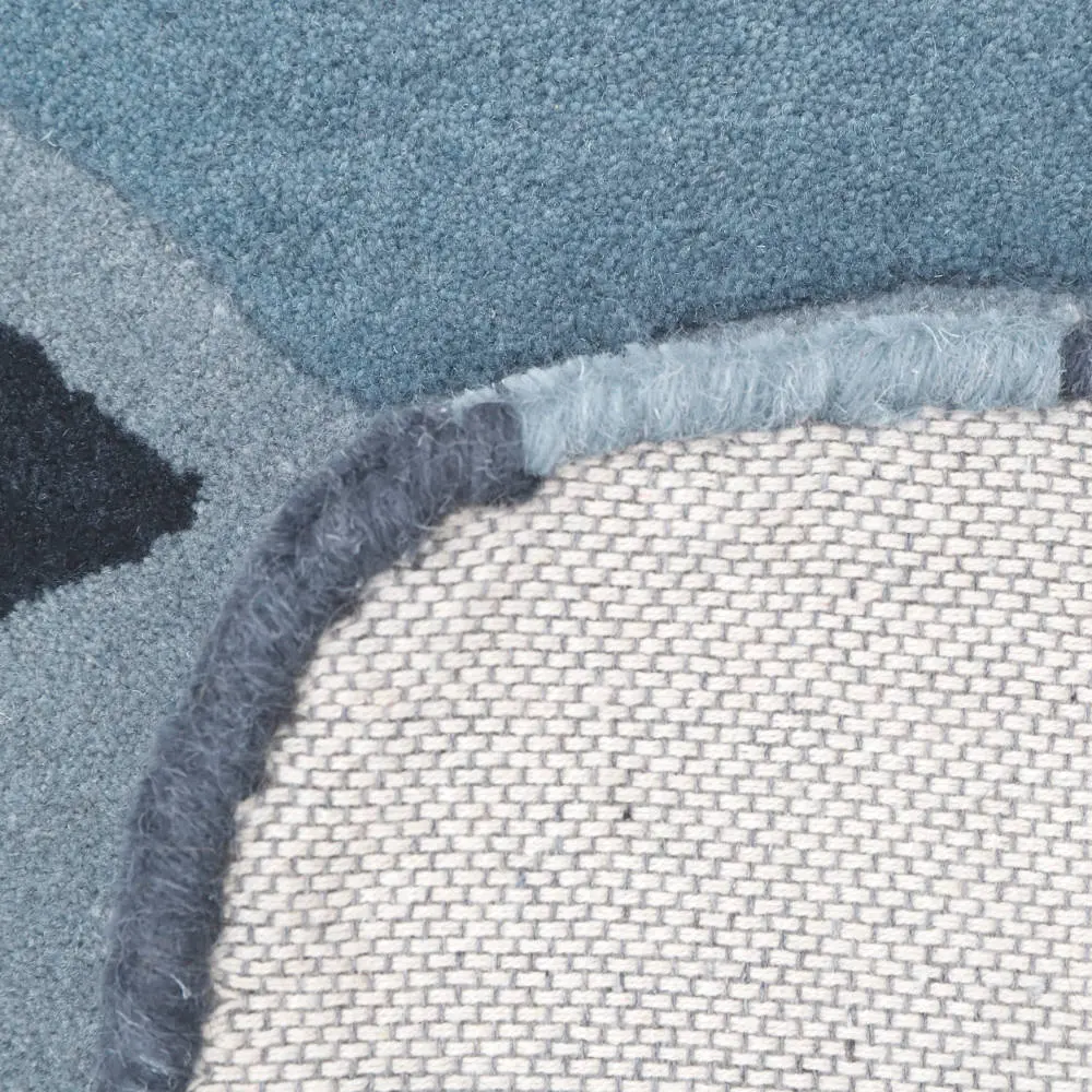 Wollen Vloerkleed Blue Tiger van Nattiot - My Little Carpet