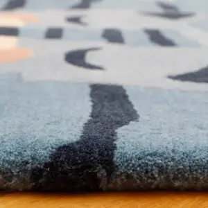 Wollen Vloerkleed Blue Tiger van Nattiot - My Little Carpet