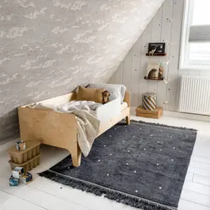 Vloerkleed Emily Dot Antracite van Tapis Petit - My Little Carpet