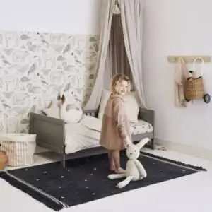 Vloerkleed Emily Dot Antracite van Tapis Petit - My Little Carpet