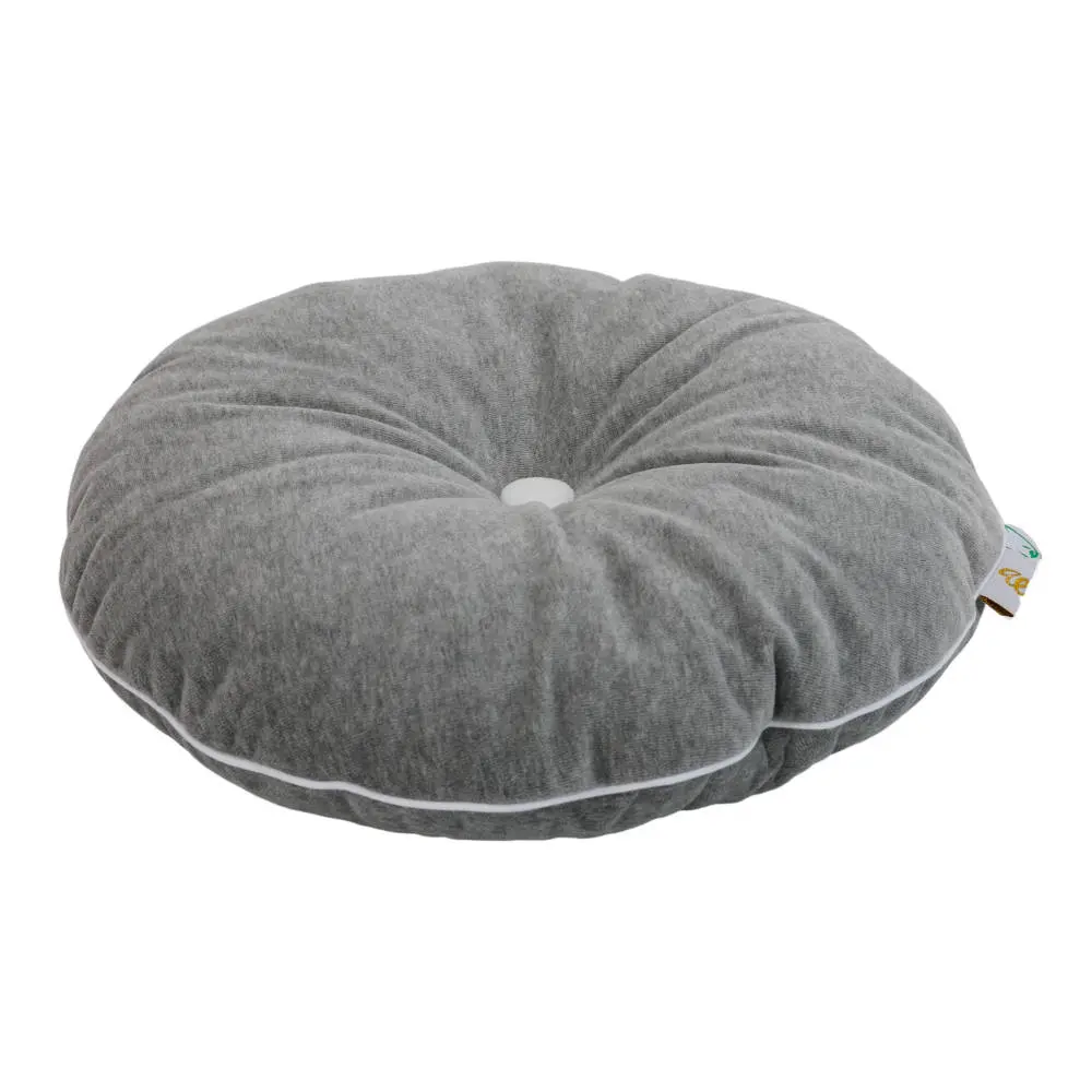 Button Kussen Grey White van Wigiwama - My Little Carpet