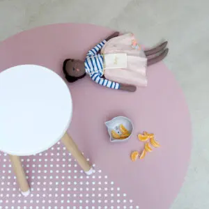 Knoeimat, Clean Wean Mat, Spotted Dusky Rose van Toddlekind - My Little Carpet