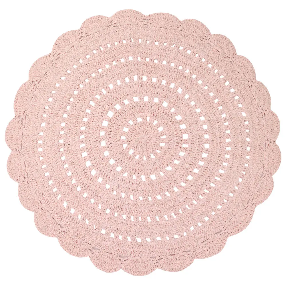 Gehaakt vloerkleed Alma Rose Nude van Nattiot - My Little Carpet