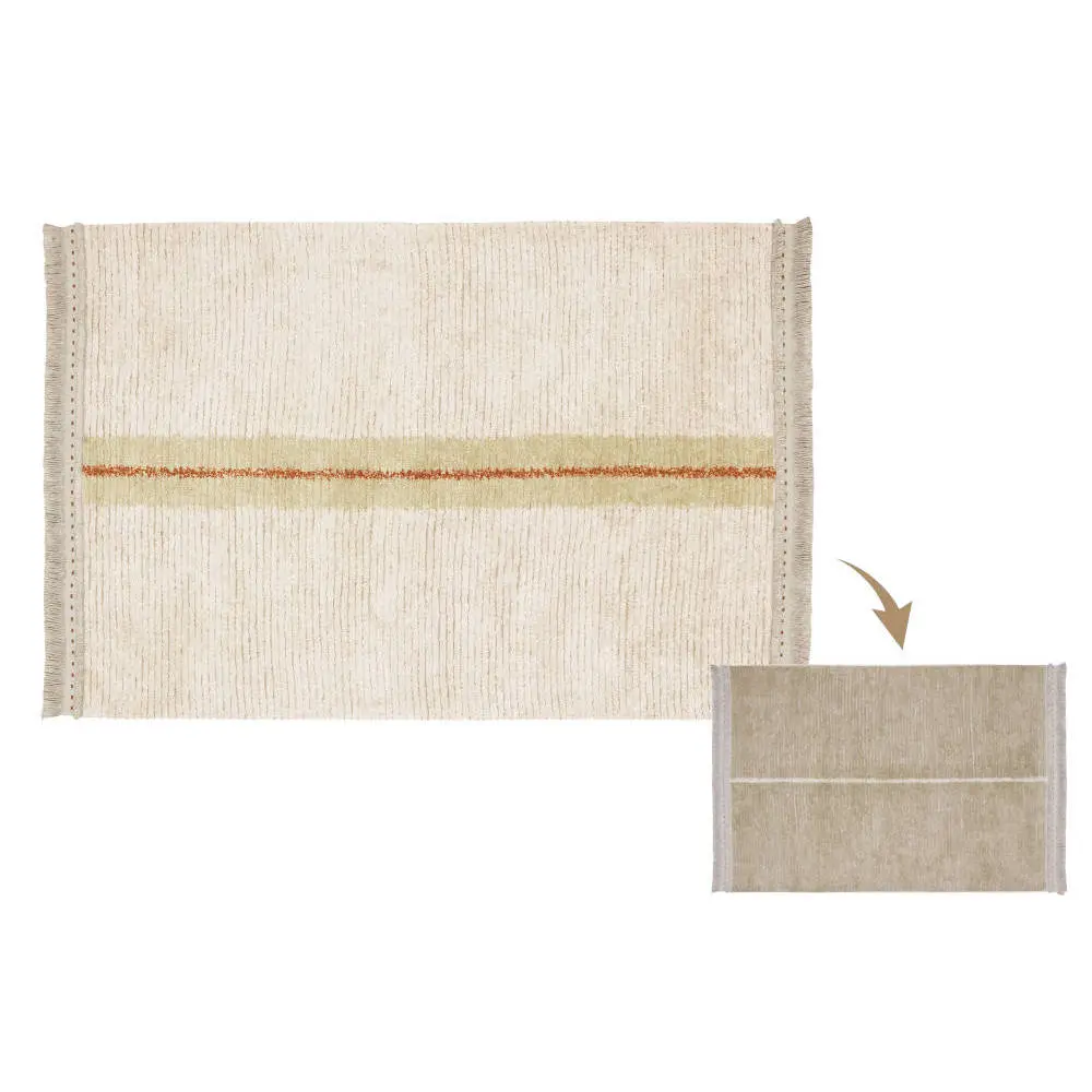 Vloerkleed Reversible Duette Sage van Lorena Canals - My Little Carpet