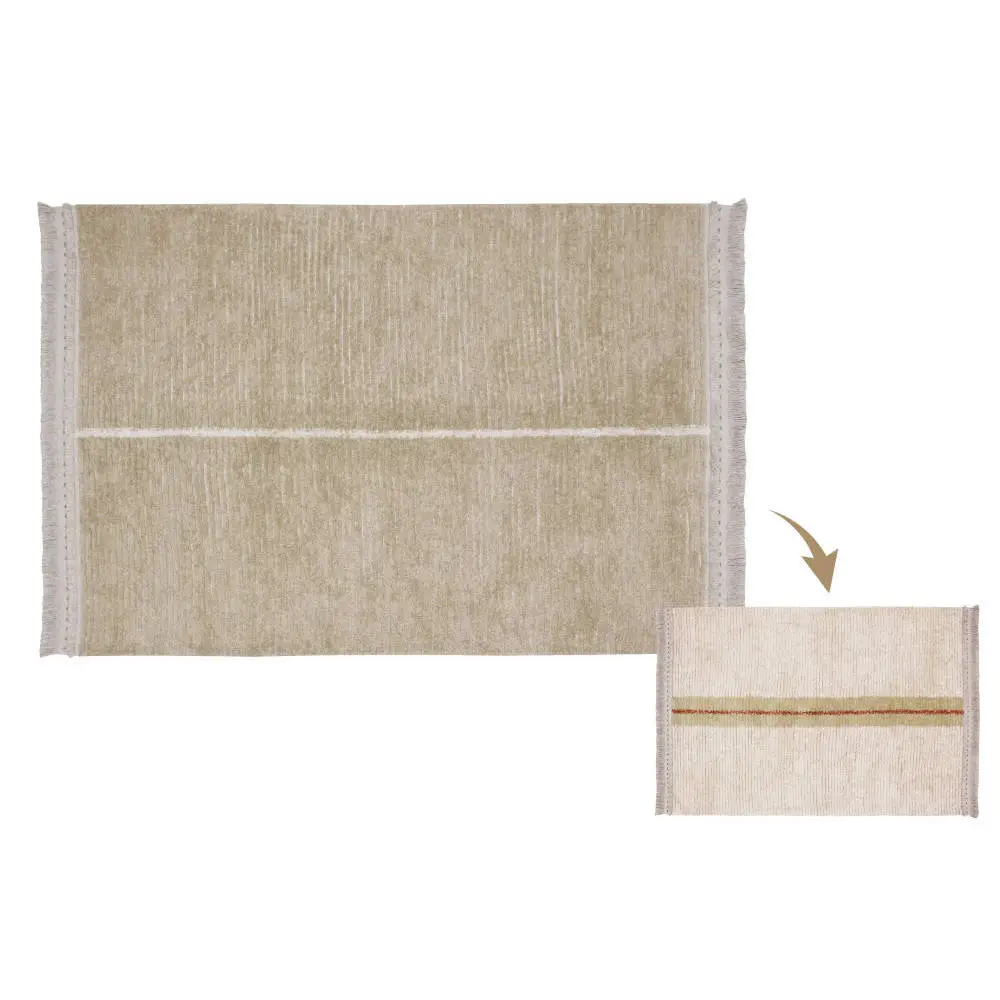 Vloerkleed Reversible Duette Sage van Lorena Canals - My Little Carpet