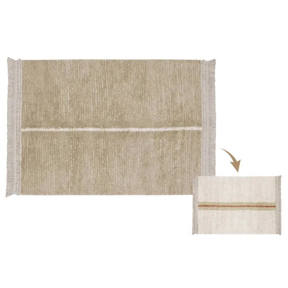 Vloerkleed Reversible Duette Sage van Lorena Canals - My Little Carpet