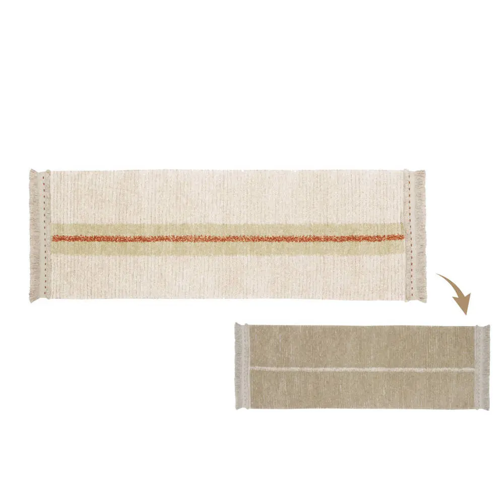Vloerkleed Reversible Duette Sage van Lorena Canals - My Little Carpet