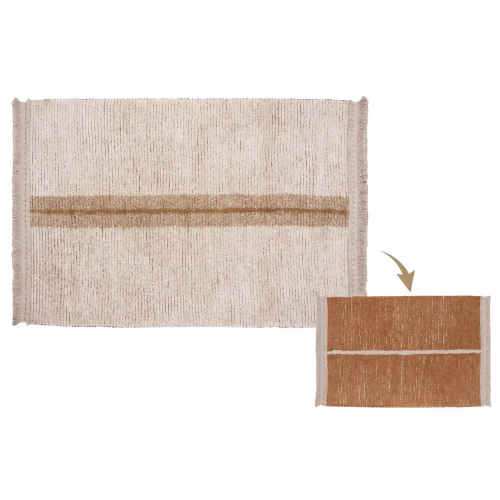 Vloerkleed Reversible Duette Sage van Lorena Canals - My Little Carpet