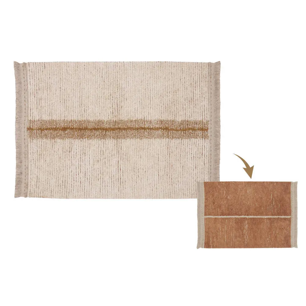 Vloerkleed Reversible Duette Sage van Lorena Canals - My Little Carpet