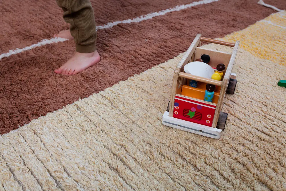 Vloerkleed Reversible Duette Sage van Lorena Canals - My Little Carpet