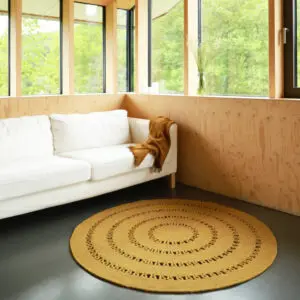 Vilten vloerkleed Bibek Mango van Nattiot - My Little Carpet