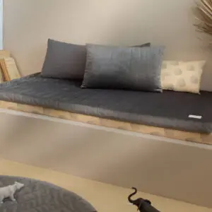 Speelmatras Zanzibar Velvet - Slate Grey van Nobodinoz - My Little Carpet