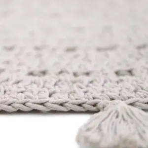 Gehaakt vloerkleed Nila Pearl Grey van Nattiot - My Little Carpet
