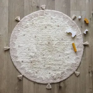 Rond vloerkleed Mallen Dots van Nattiot - My Little Carpet