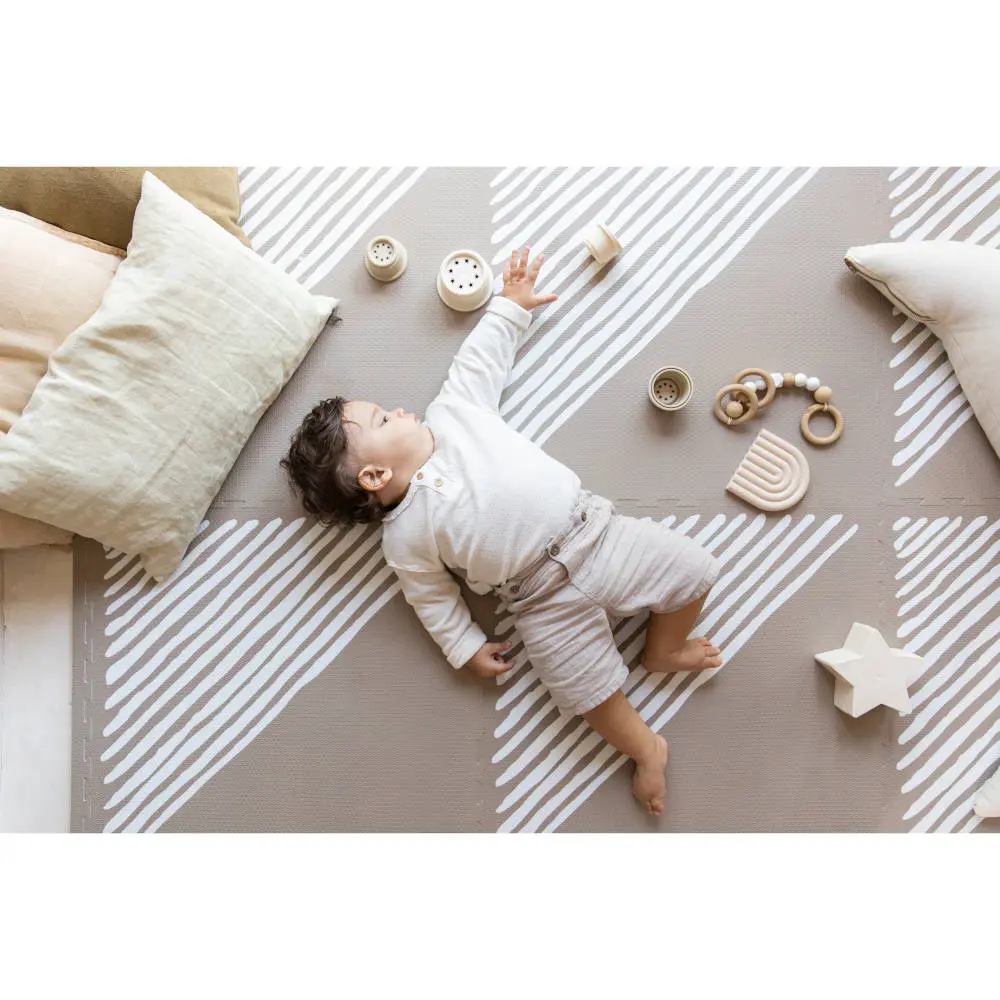 Speelmat Tan, Sandy Lines van Toddlekind - My Little Carpet