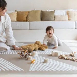 Speelmat Tan, Sandy Lines van Toddlekind - My Little Carpet