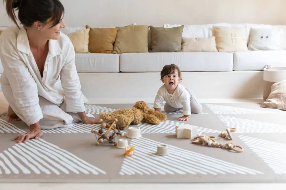 Speelmat Tan, Sandy Lines van Toddlekind - My Little Carpet