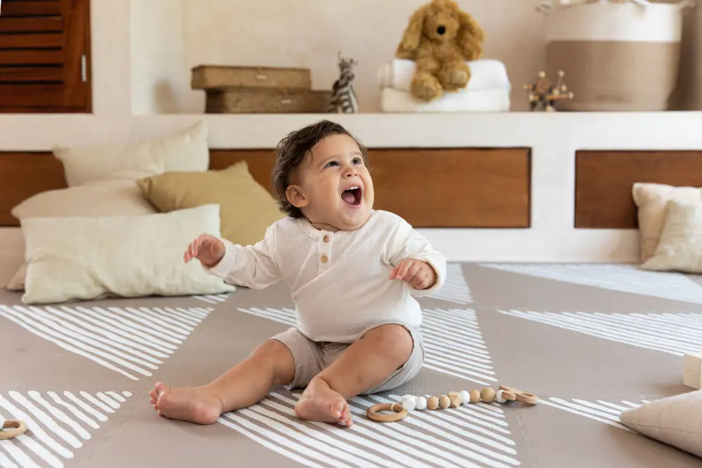 Speelmat Tan, Sandy Lines van Toddlekind - My Little Carpet