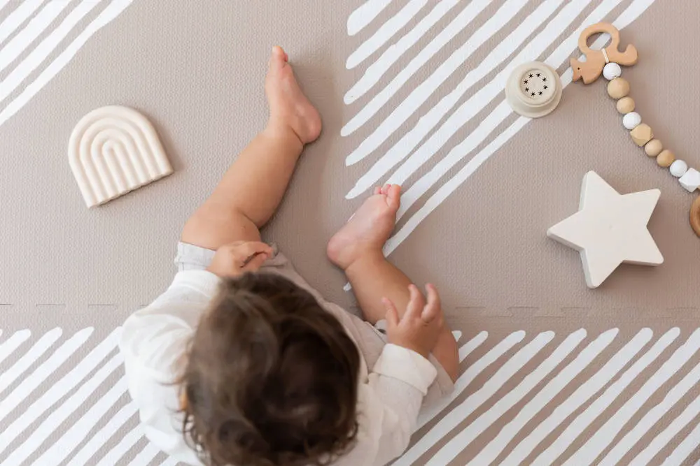 Speelmat Tan, Sandy Lines van Toddlekind - My Little Carpet