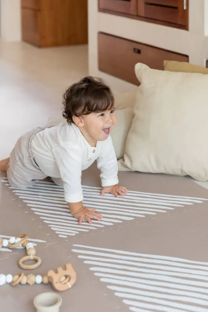 Speelmat Tan, Sandy Lines van Toddlekind - My Little Carpet