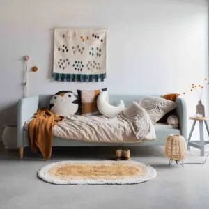 Vloerkleed Otis Bruin Ovaal van KidsDepot - My Little Carpet