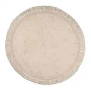 Rond vloerkleed Emma Dots Pink van Tapis Petit - My Little Carpet