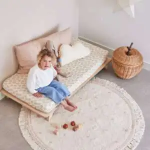 Rond vloerkleed Emma Dots Pink van Tapis Petit - My Little Carpet