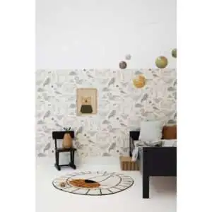 Rond vloerkleed Lion Natural van Tapis Petit - My Little Carpet