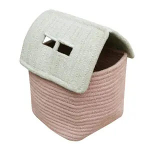 Opbergmand Huis Vintage Nude – My Little Carpet