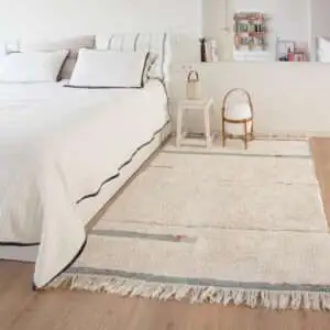 Wasbaar vloerkleed Lanes Vintage Blue van Lorena Canals - My Little Carpet