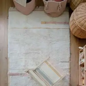 Wasbaar vloerkleed Lanes Vintage Nude van Lorena Canals - My Little Carpet