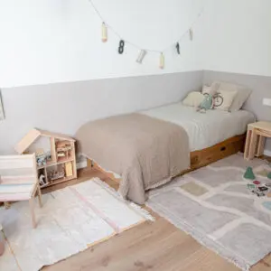 Wasbaar vloerkleed Lanes Vintage Nude van Lorena Canals - My Little Carpet