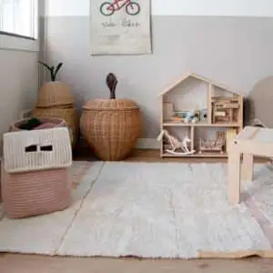 Wasbaar vloerkleed Lanes Vintage Nude van Lorena Canals - My Little Carpet