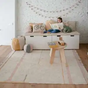 Wasbaar vloerkleed Lanes Vintage Nude van Lorena Canals - My Little Carpet