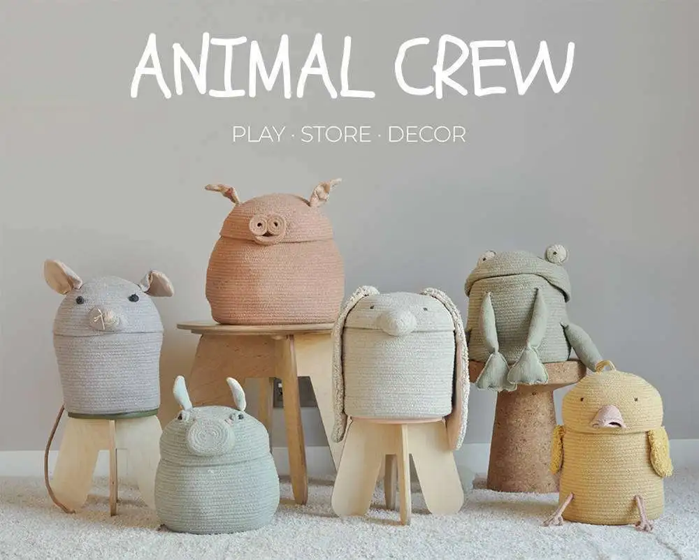Opbergmand The Animal Crew Collectie – My Little Carpet