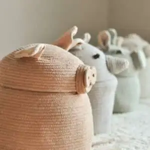 Opbergmand Peggy the Pig – My Little Carpet