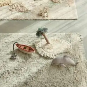 Wasbaar vloerkleed / speelkleed Waves van Lorena Canals - My Little Carpet