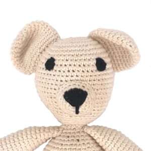 hondje Bella knuffel off white - biokatoen - handgehaakt in Nepal - Afbeelding 2