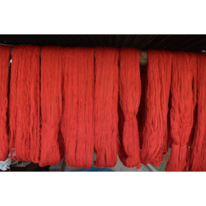 kruk laag met paddestoelbekleding rood - katoen & hout - handgehaakt in Nepal - Afbeelding 6