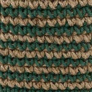 mand met groene strepen - jute & katoen - H30cm - handgehaakt in Nepal - Afbeelding 3