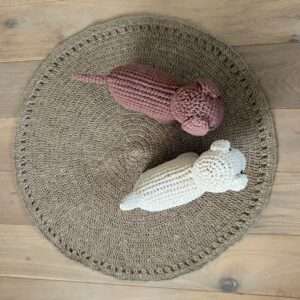 vloerkleed rond jute - 80ø cm - handgehaakt in Nepal
