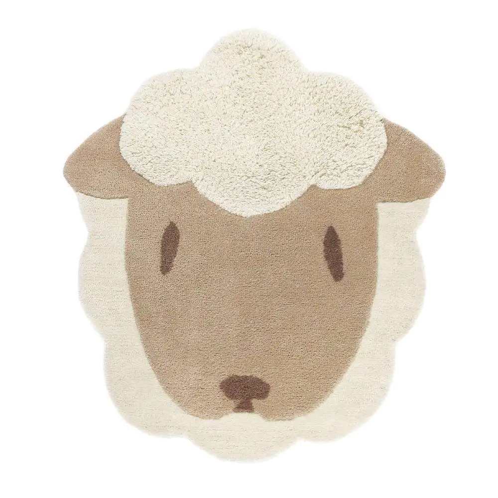 Wollen vloerkleed Lolho Woohly Schaap van Nattiot - My Little Carpet