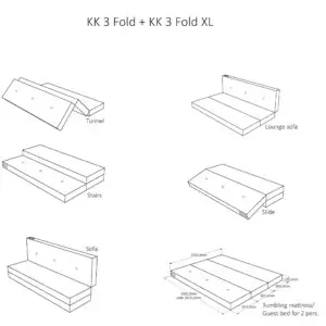 KK 3 Fold Opvouwbare Speelmat van by KlipKlap - My Little Carpet