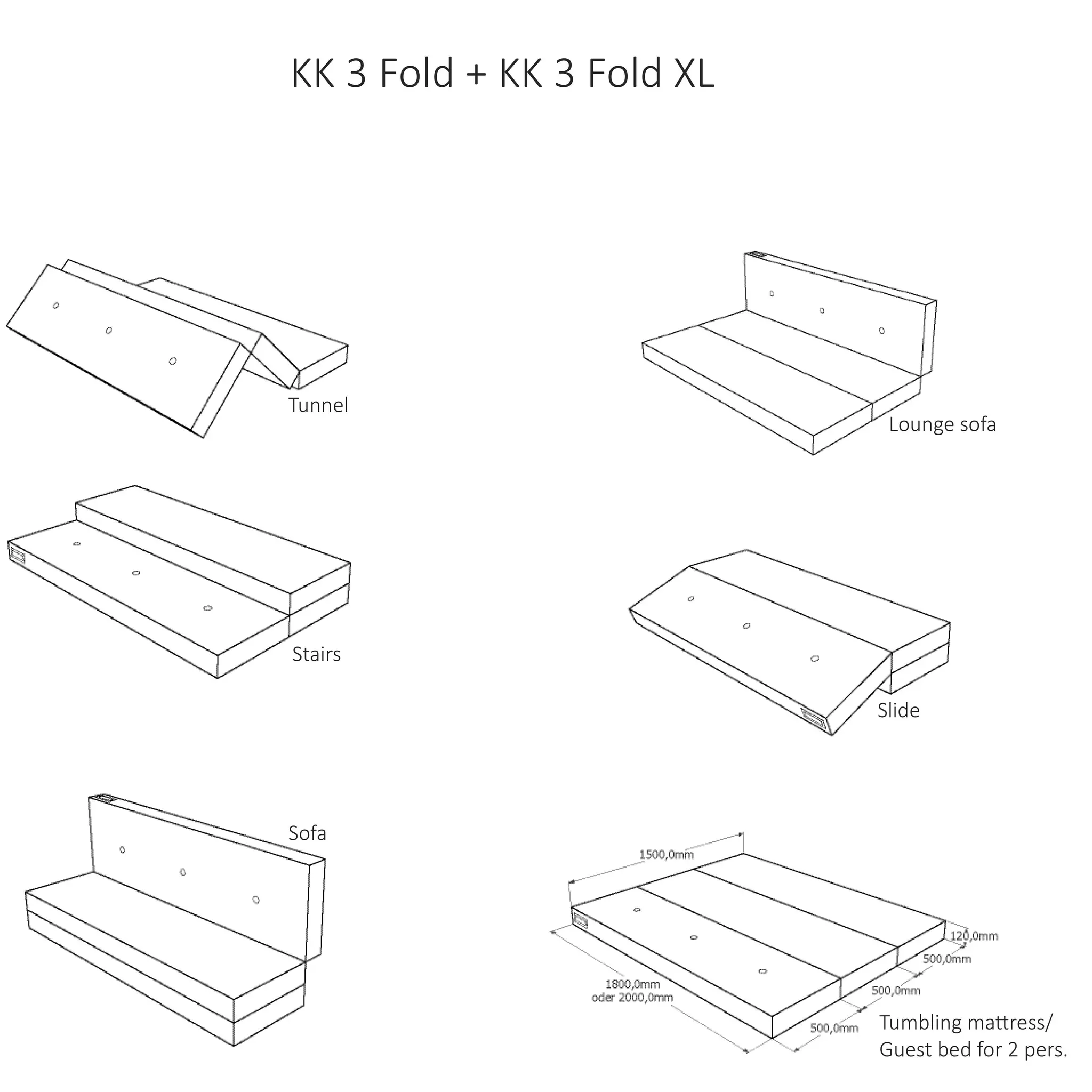 KK 3 Fold Opvouwbare Speelmat van by KlipKlap - My Little Carpet