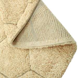 Wasbaar Rond Vloerkleed Honeycomb Golden van Lorena Canals - My Little Carpet