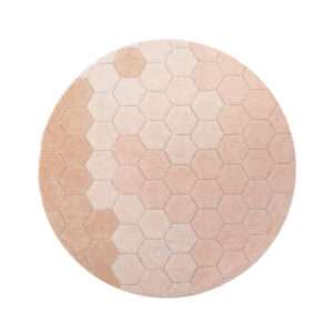 Wasbaar Rond Vloerkleed Honeycomb Rose van Lorena Canals - My Little Carpet