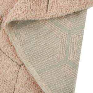 Wasbaar Rond Vloerkleed Honeycomb Rose van Lorena Canals - My Little Carpet