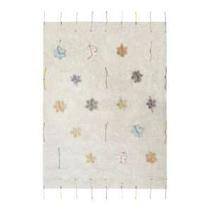 Wasbaar vloerkleed / speelkleed Wildflowers van Lorena Canals - My Little Carpet